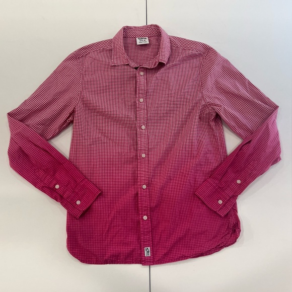 BILLIONAIRE BOYS CLUB Button Shirt Long Sleeve Astronaut Red Checkered Men’s M - Picture 1 of 12